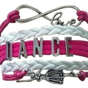 Girls Dance Bracelet - Pink & White